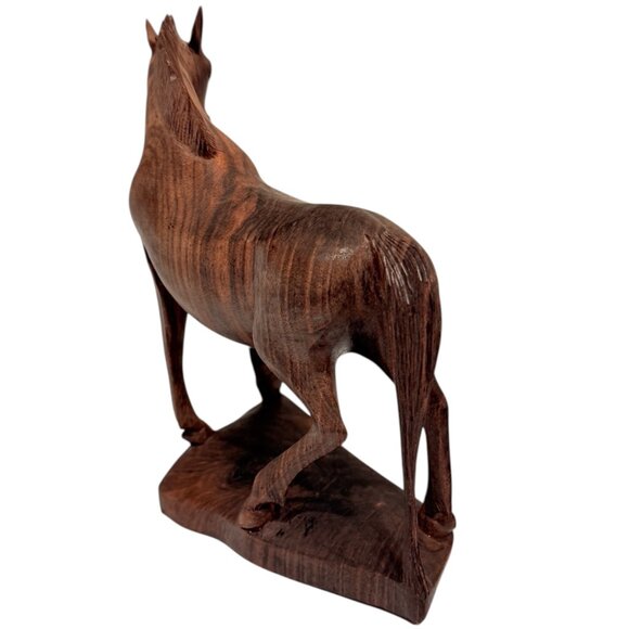 Antique Ironwood Carved Horse from 1920's - Picture 6 of 11